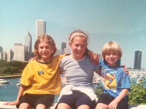 A young Jason Brown and his family enjoying Chicago!